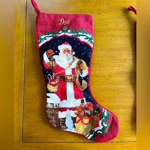 Sferra Needlepoint “Dad” Embroidered Stocking
